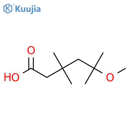 5-methoxy-3,3,5-trimethylhexanoic acid structure