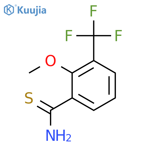 2-methoxy-3-(trifluoromethyl)benzene-1-carbothioamide structure