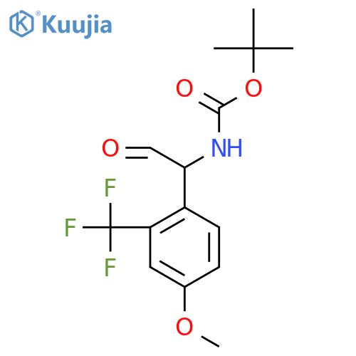 tert-butyl N-{1-4-methoxy-2-(trifluoromethyl)phenyl-2-oxoethyl}carbamate structure
