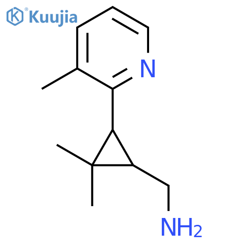 2,2-dimethyl-3-(3-methylpyridin-2-yl)cyclopropylmethanamine structure
