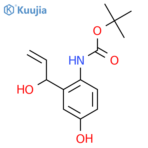 tert-butyl N-4-hydroxy-2-(1-hydroxyprop-2-en-1-yl)phenylcarbamate structure