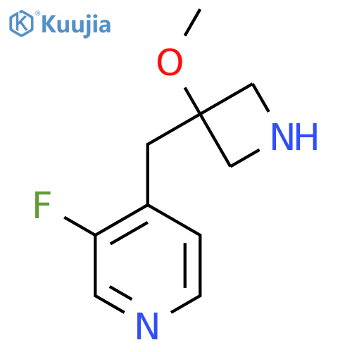 3-fluoro-4-(3-methoxyazetidin-3-yl)methylpyridine structure