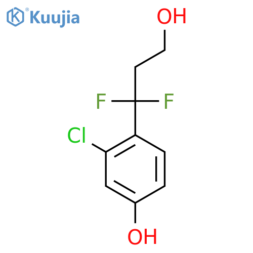 3-chloro-4-(1,1-difluoro-3-hydroxypropyl)phenol structure