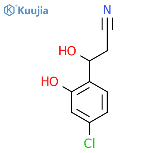 3-(4-chloro-2-hydroxyphenyl)-3-hydroxypropanenitrile structure