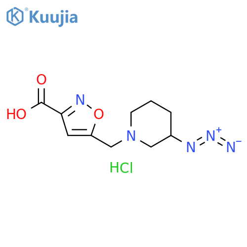 5-(3-azidopiperidin-1-yl)methyl-1,2-oxazole-3-carboxylic acid hydrochloride structure