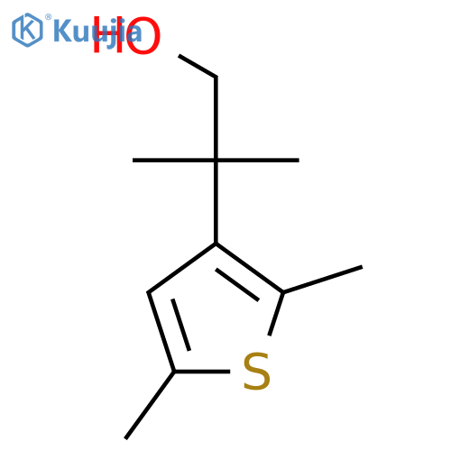 2-(2,5-dimethylthiophen-3-yl)-2-methylpropan-1-ol structure