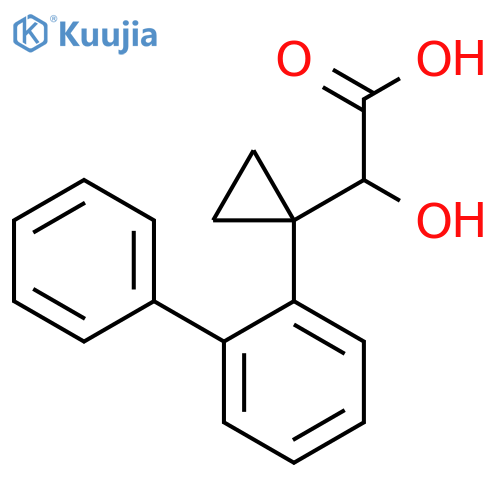 2-hydroxy-2-1-(2-phenylphenyl)cyclopropylacetic acid structure