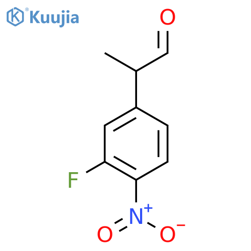 2-(3-fluoro-4-nitrophenyl)propanal structure