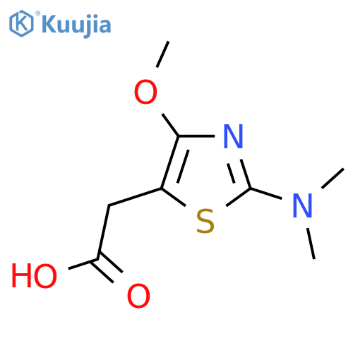 2-2-(dimethylamino)-4-methoxy-1,3-thiazol-5-ylacetic acid structure