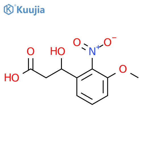 3-hydroxy-3-(3-methoxy-2-nitrophenyl)propanoic acid structure