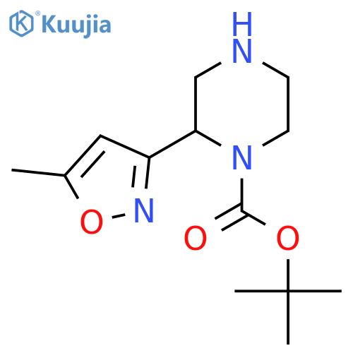 Tert-butyl 2-(5-methyl-1,2-oxazol-3-yl)piperazine-1-carboxylate structure