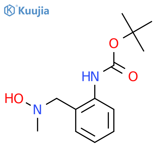 tert-butyl N-(2-{hydroxy(methyl)aminomethyl}phenyl)carbamate structure