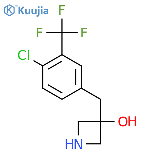 3-{4-chloro-3-(trifluoromethyl)phenylmethyl}azetidin-3-ol structure