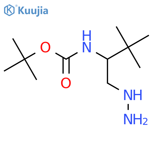 tert-butyl N-(1-hydrazinyl-3,3-dimethylbutan-2-yl)carbamate structure