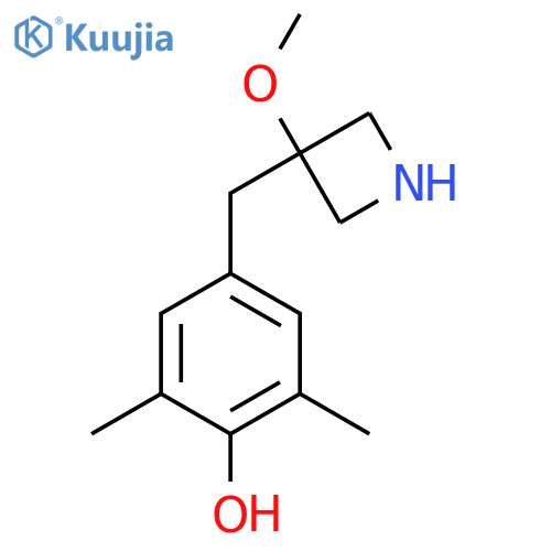 4-(3-methoxyazetidin-3-yl)methyl-2,6-dimethylphenol structure