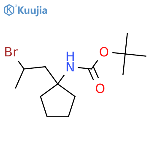 tert-butyl N-1-(2-bromopropyl)cyclopentylcarbamate structure