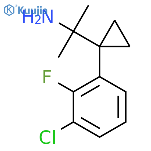 2-1-(3-chloro-2-fluorophenyl)cyclopropylpropan-2-amine structure