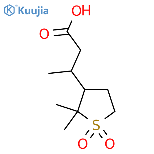 3-(2,2-dimethyl-1,1-dioxo-1lambda6-thiolan-3-yl)butanoic acid structure