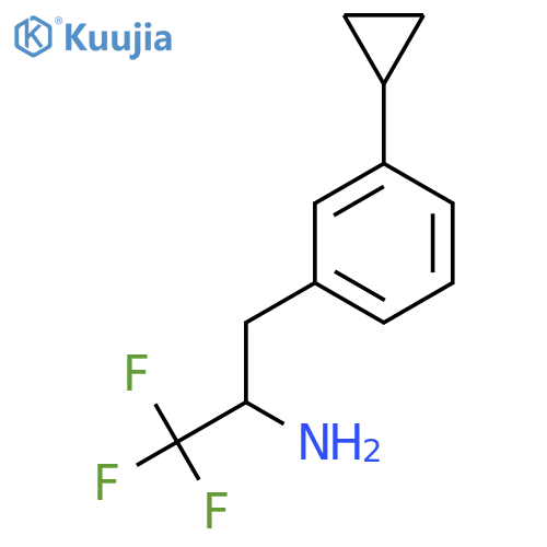 3-(3-cyclopropylphenyl)-1,1,1-trifluoropropan-2-amine structure