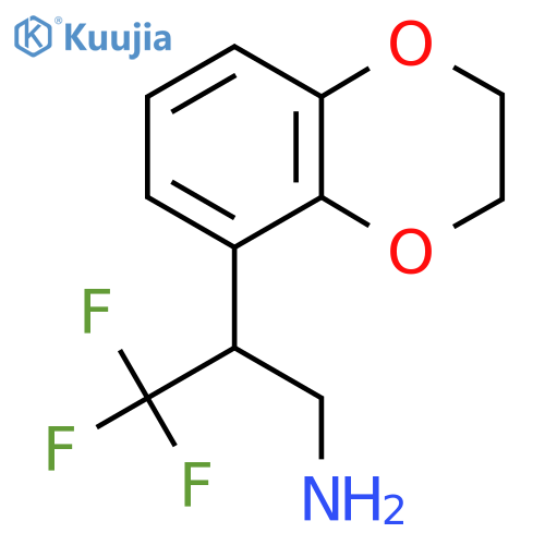 2-(2,3-dihydro-1,4-benzodioxin-5-yl)-3,3,3-trifluoropropan-1-amine structure