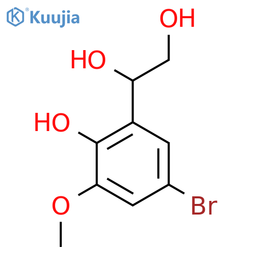 1-(5-bromo-2-hydroxy-3-methoxyphenyl)ethane-1,2-diol structure