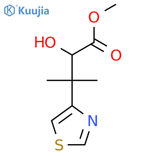 Methyl 2-hydroxy-3-methyl-3-(1,3-thiazol-4-yl)butanoate structure