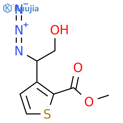 methyl 3-(1-azido-2-hydroxyethyl)thiophene-2-carboxylate structure