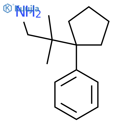 2-methyl-2-(1-phenylcyclopentyl)propan-1-amine structure