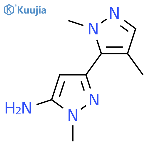 3-(1,4-dimethyl-1H-pyrazol-5-yl)-1-methyl-1H-pyrazol-5-amine structure