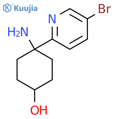 4-amino-4-(5-bromopyridin-2-yl)cyclohexan-1-ol structure
