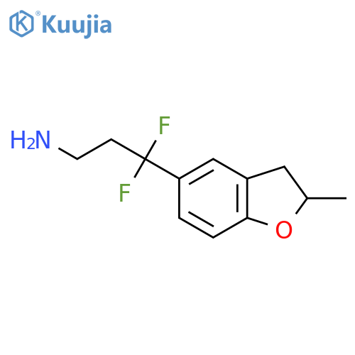 3,3-difluoro-3-(2-methyl-2,3-dihydro-1-benzofuran-5-yl)propan-1-amine structure
