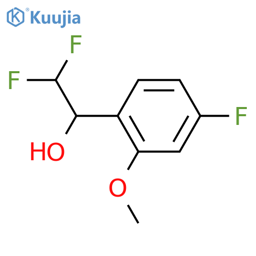 2,2-difluoro-1-(4-fluoro-2-methoxyphenyl)ethan-1-ol structure