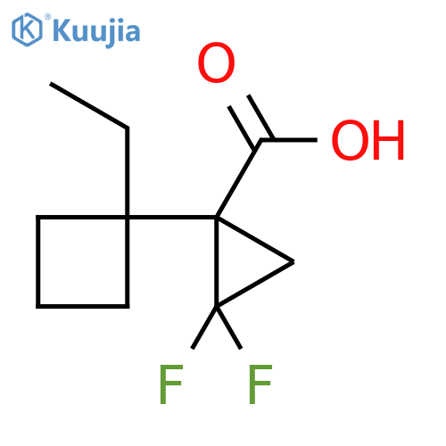 1-(1-ethylcyclobutyl)-2,2-difluorocyclopropane-1-carboxylic acid structure