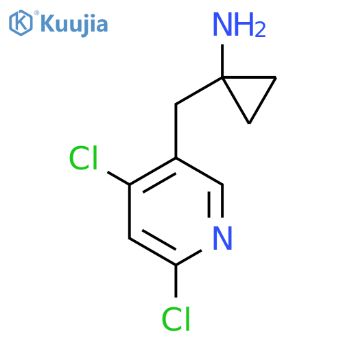 1-(4,6-dichloropyridin-3-yl)methylcyclopropan-1-amine structure