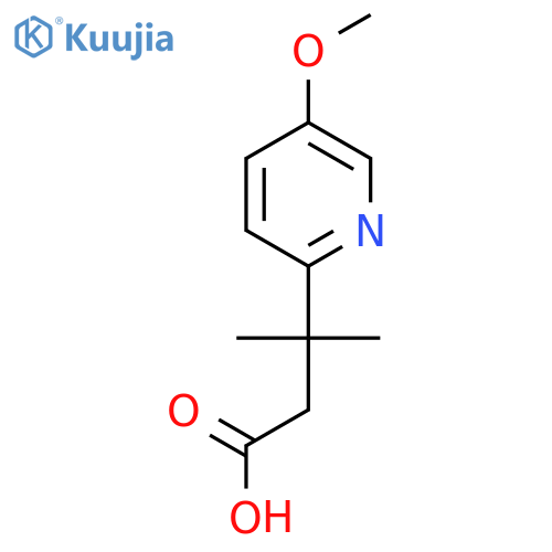 3-(5-methoxypyridin-2-yl)-3-methylbutanoic acid structure