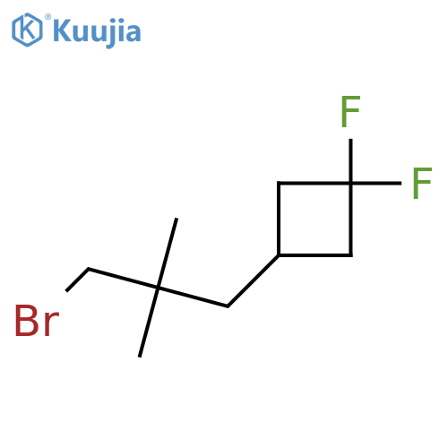 3-(3-bromo-2,2-dimethylpropyl)-1,1-difluorocyclobutane structure