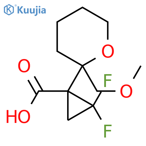 2,2-difluoro-1-2-(methoxymethyl)oxan-2-ylcyclopropane-1-carboxylic acid structure