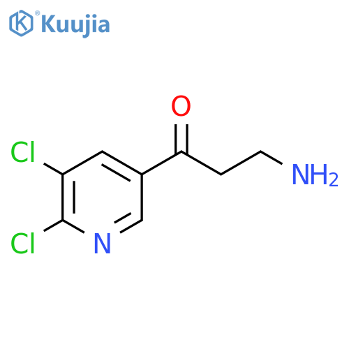 3-amino-1-(5,6-dichloropyridin-3-yl)propan-1-one structure