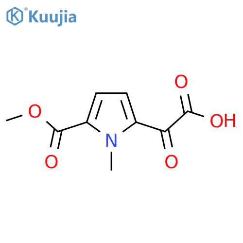 2-5-(methoxycarbonyl)-1-methyl-1H-pyrrol-2-yl-2-oxoacetic acid structure