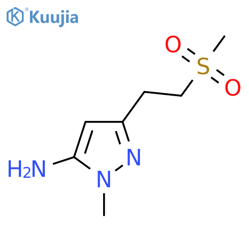 3-(2-methanesulfonylethyl)-1-methyl-1H-pyrazol-5-amine structure