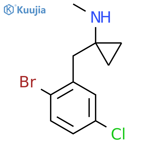 1-(2-bromo-5-chlorophenyl)methyl-N-methylcyclopropan-1-amine structure