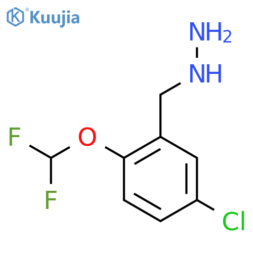 {5-chloro-2-(difluoromethoxy)phenylmethyl}hydrazine structure