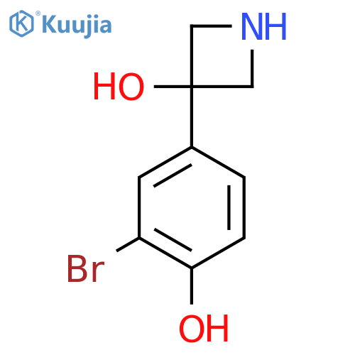 3-(3-bromo-4-hydroxyphenyl)azetidin-3-ol structure
