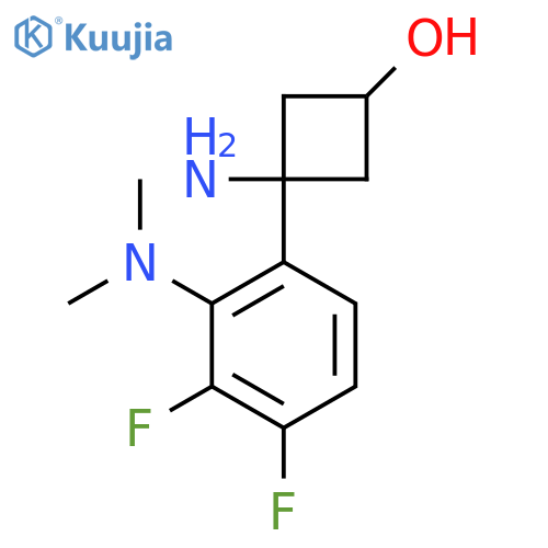 3-amino-3-2-(dimethylamino)-3,4-difluorophenylcyclobutan-1-ol structure
