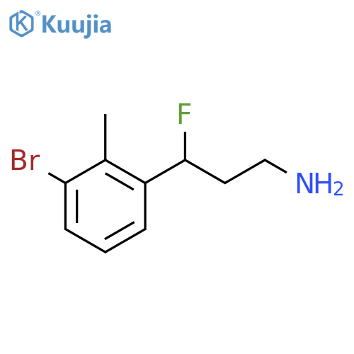 3-(3-bromo-2-methylphenyl)-3-fluoropropan-1-amine structure