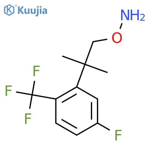 O-{2-5-fluoro-2-(trifluoromethyl)phenyl-2-methylpropyl}hydroxylamine structure