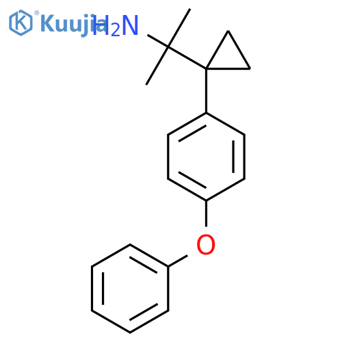 2-1-(4-phenoxyphenyl)cyclopropylpropan-2-amine structure