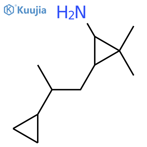 3-(2-cyclopropylpropyl)-2,2-dimethylcyclopropan-1-amine structure