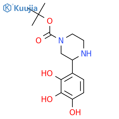 tert-butyl 3-(2,3,4-trihydroxyphenyl)piperazine-1-carboxylate structure