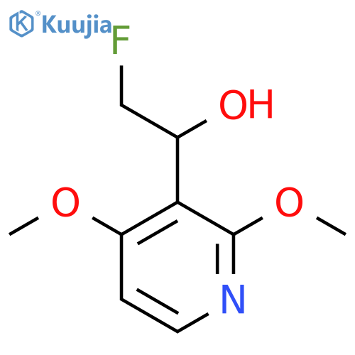 1-(2,4-dimethoxypyridin-3-yl)-2-fluoroethan-1-ol structure